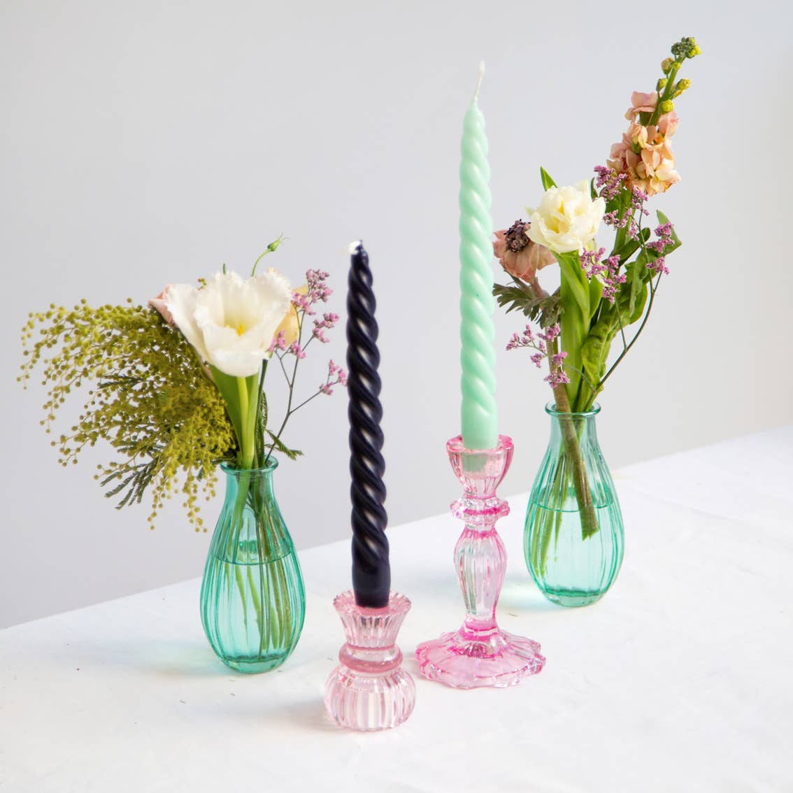 Small Glass 2-way Candle Holder