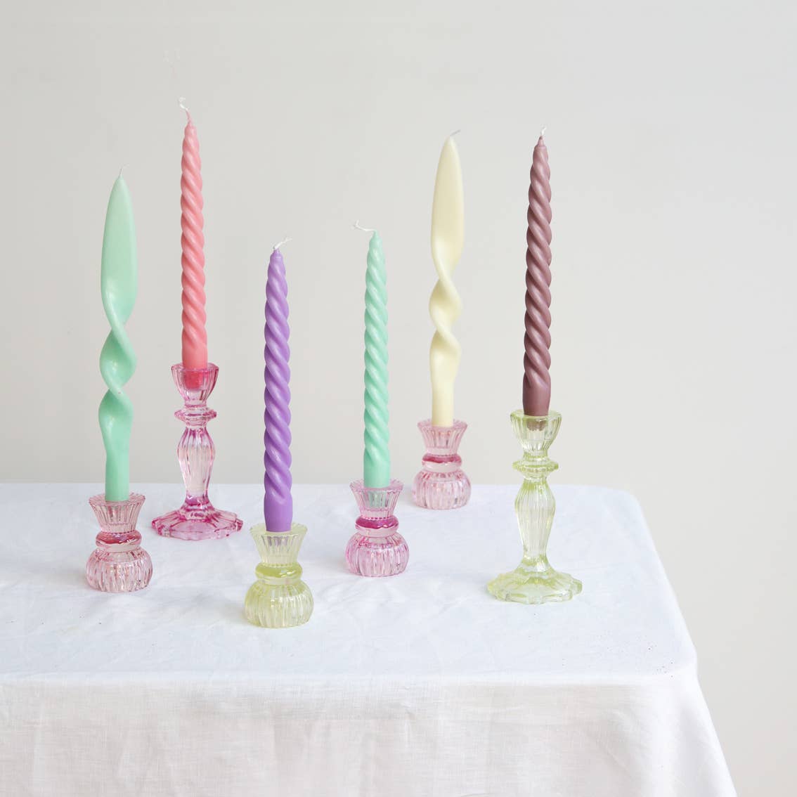 Pink & Purple Spiral Taper | 4 Pack