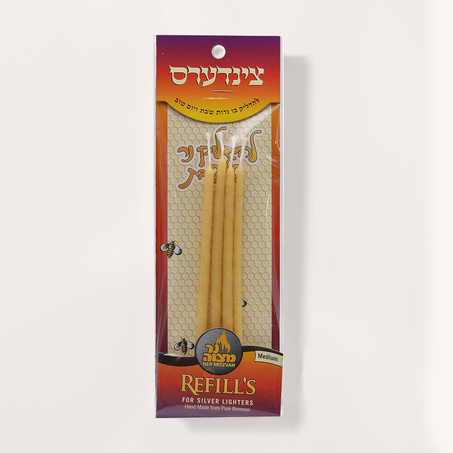 Beeswax Candle Lighters Tzinders - Large - 4 Pack