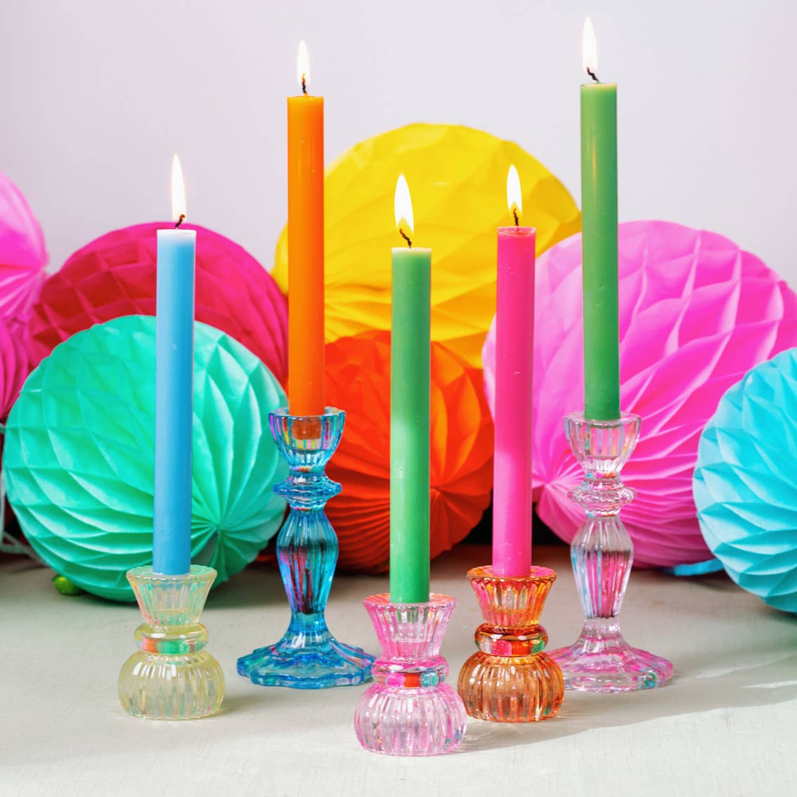Small Glass 2-way Candle Holder
