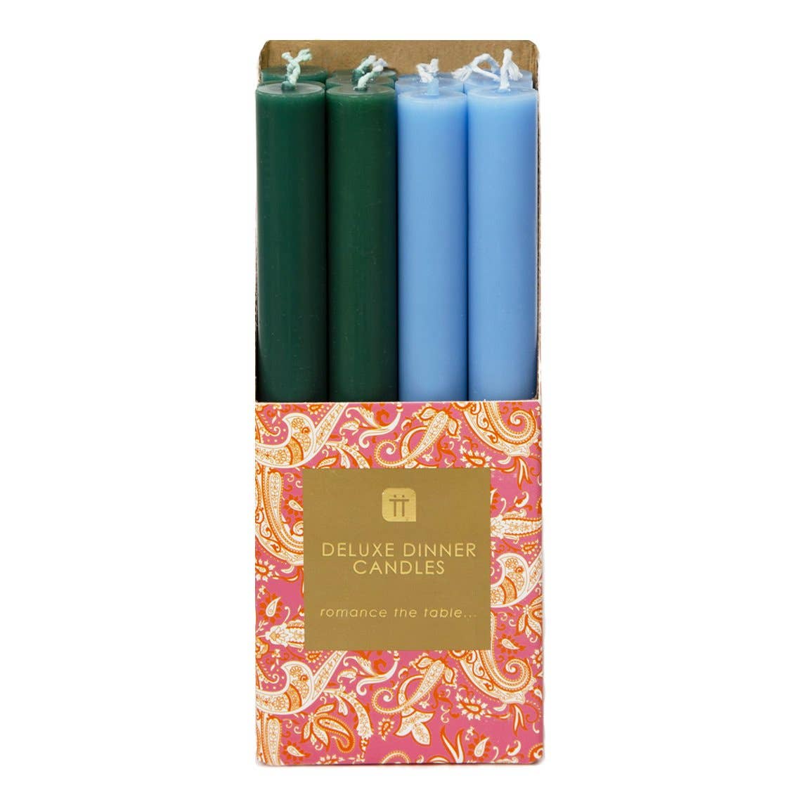 Green & Blue Taper Candles
