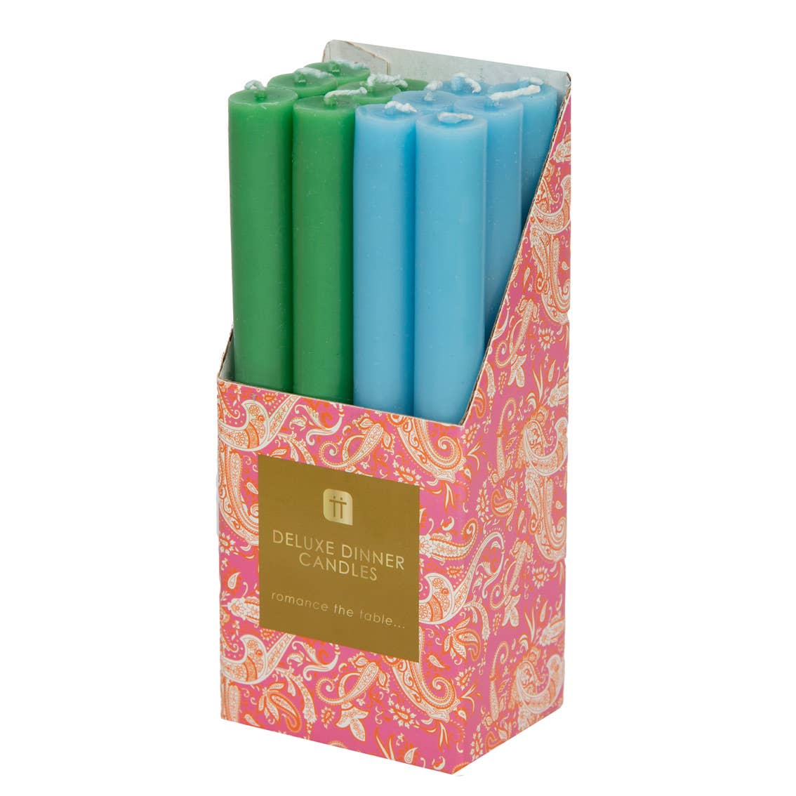 Green & Blue Taper Candles