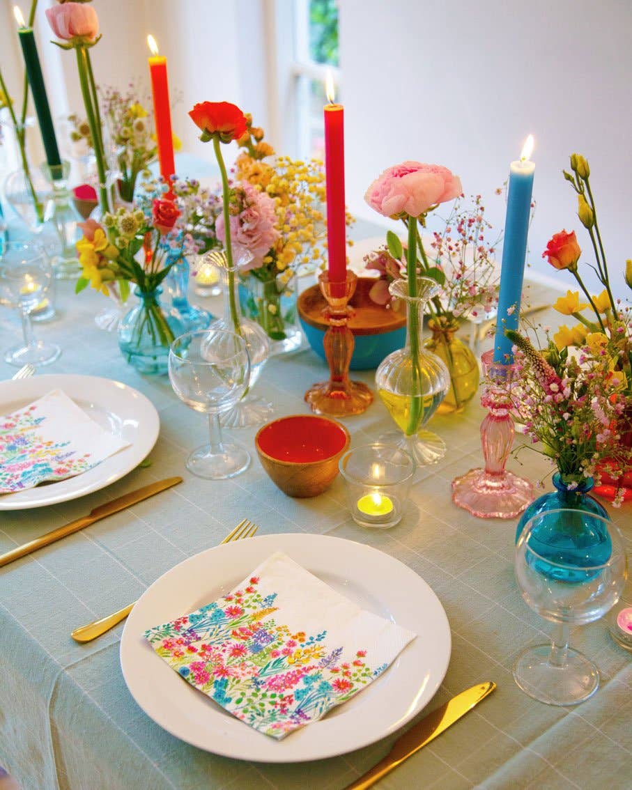 Green & Blue Taper Candles