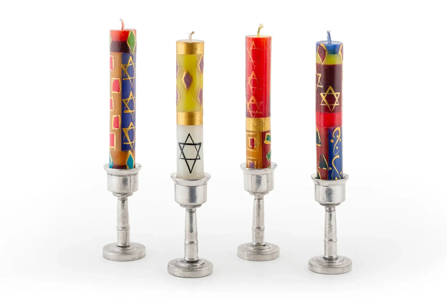 4 Judaica Shabbat Candles (4hr burn) JUD4T4
