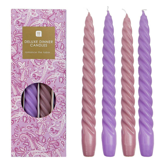 Pink & Purple Spiral Taper | 4 Pack