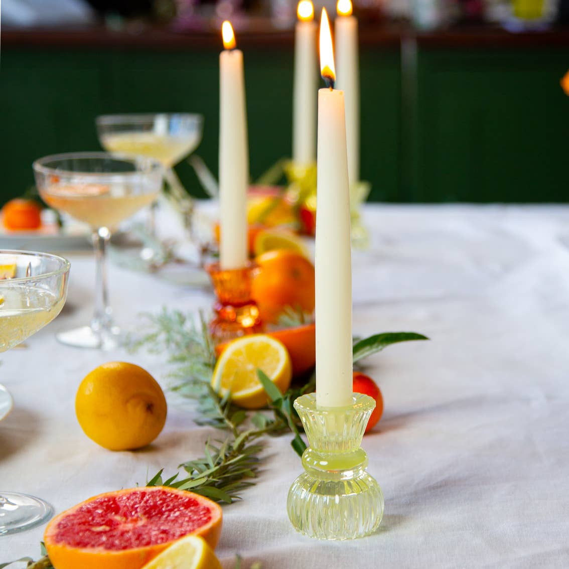 Small Glass 2-way Candle Holder