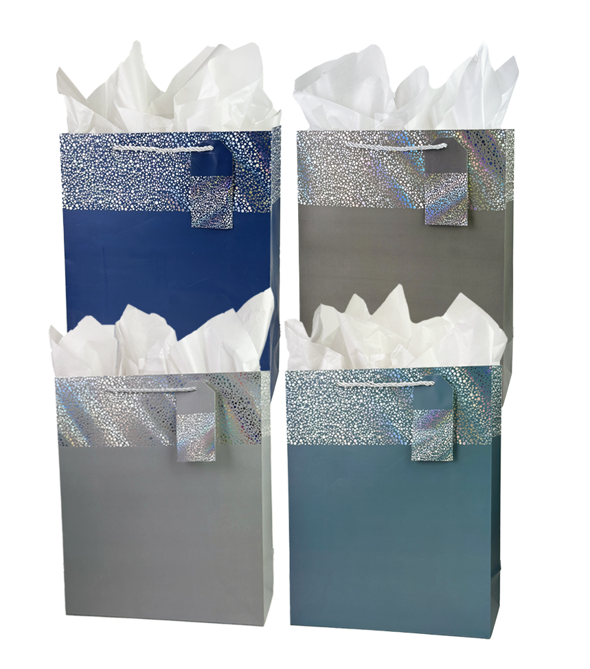 Gift Bag w/ silver dots - Large