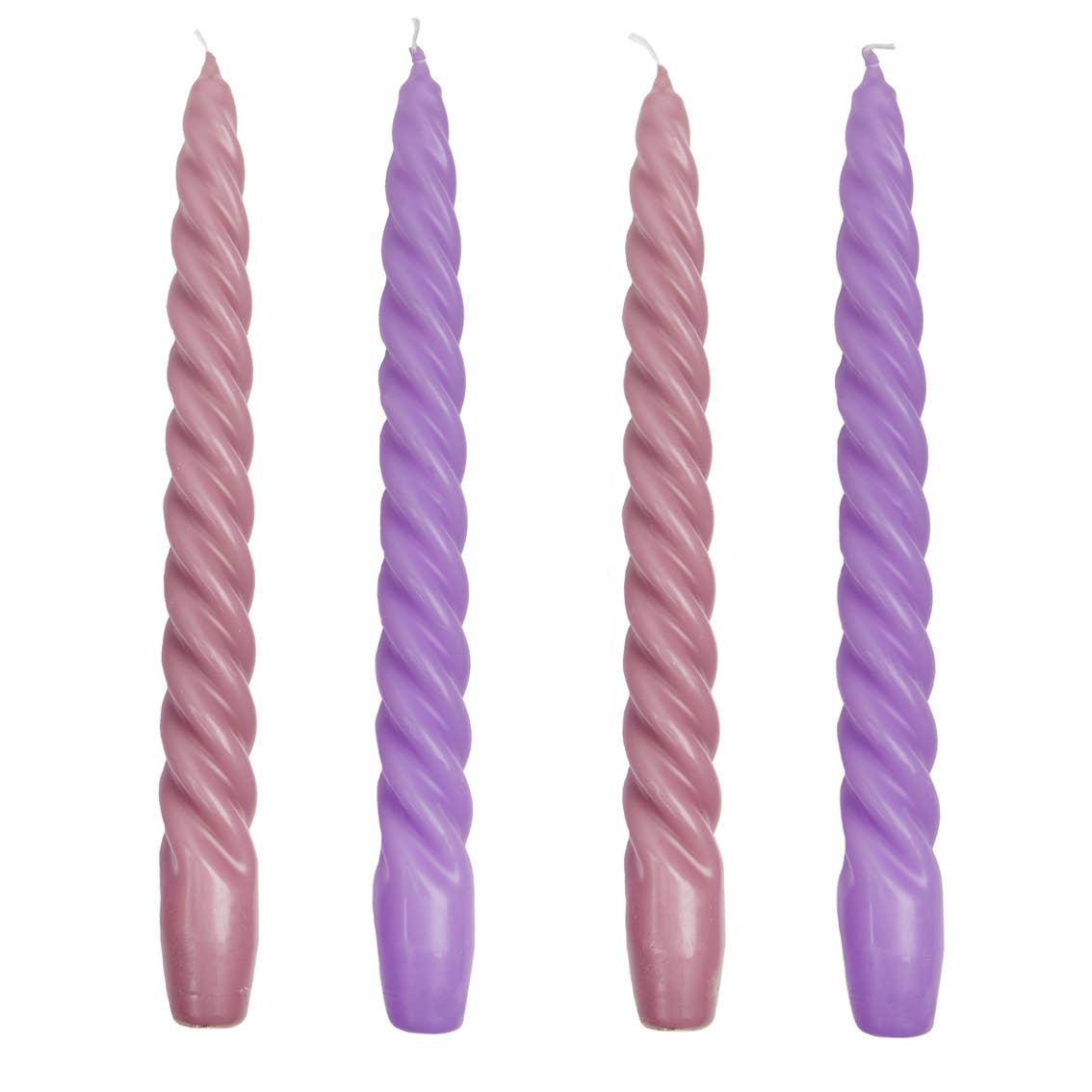 Pink & Purple Spiral Taper | 4 Pack