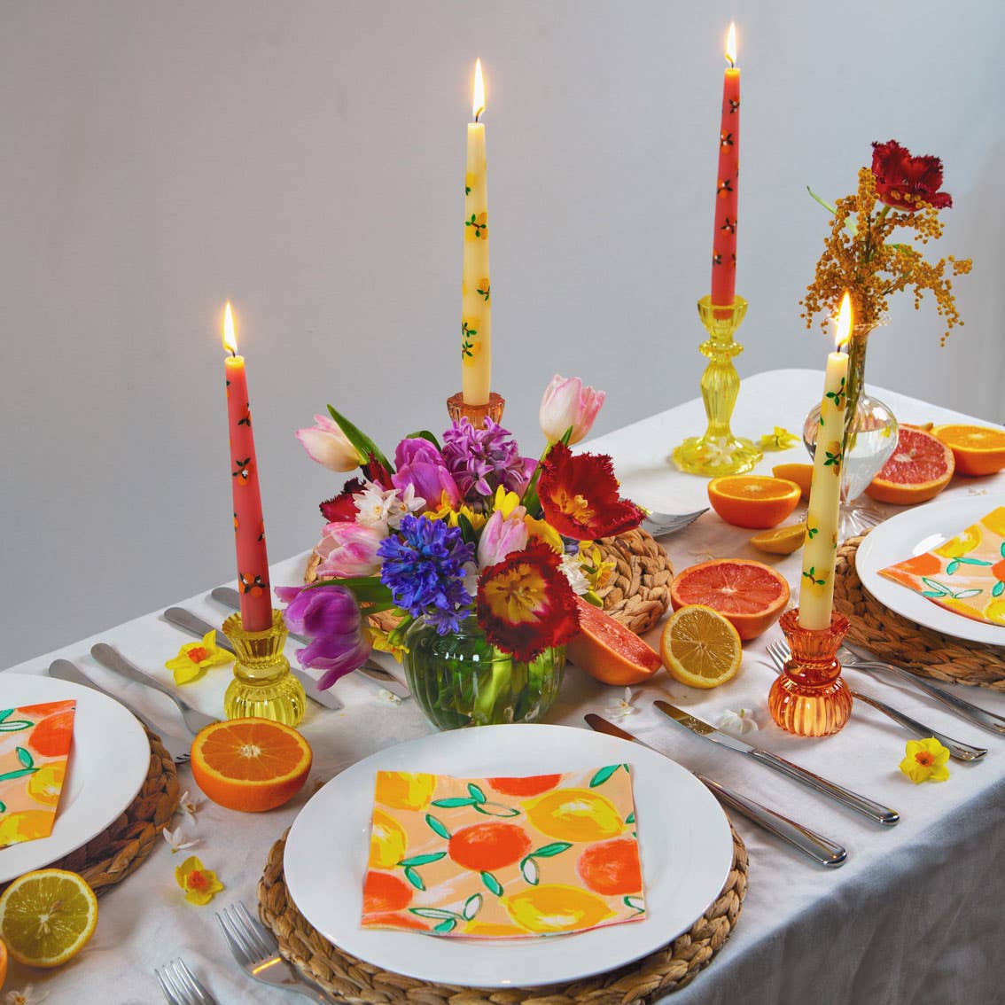 Small Glass 2-way Candle Holder