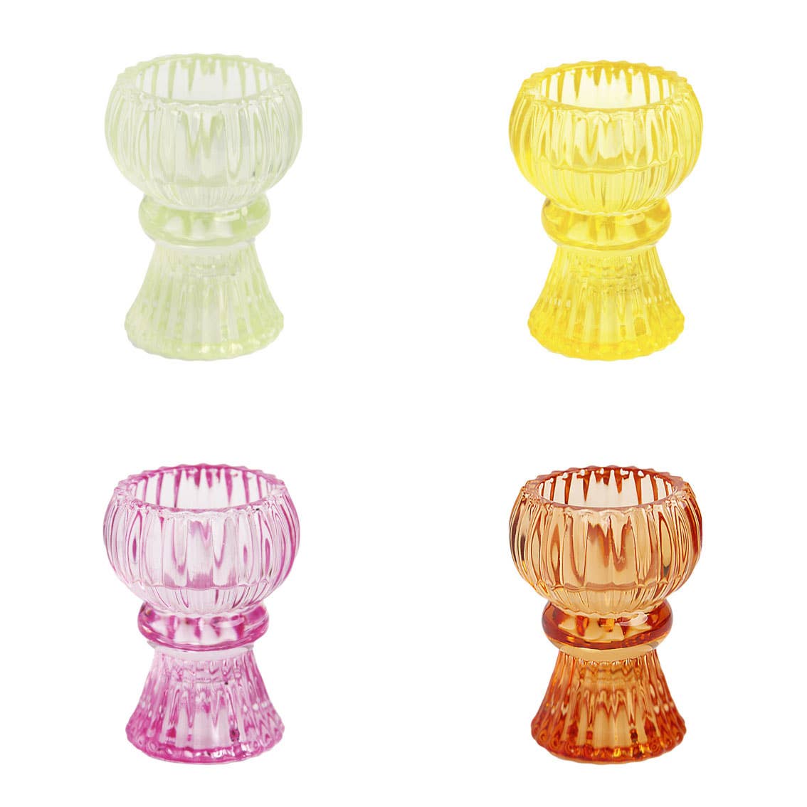 Small Glass 2-way Candle Holder
