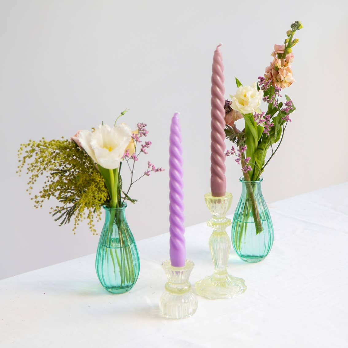 Pink & Purple Spiral Taper | 4 Pack