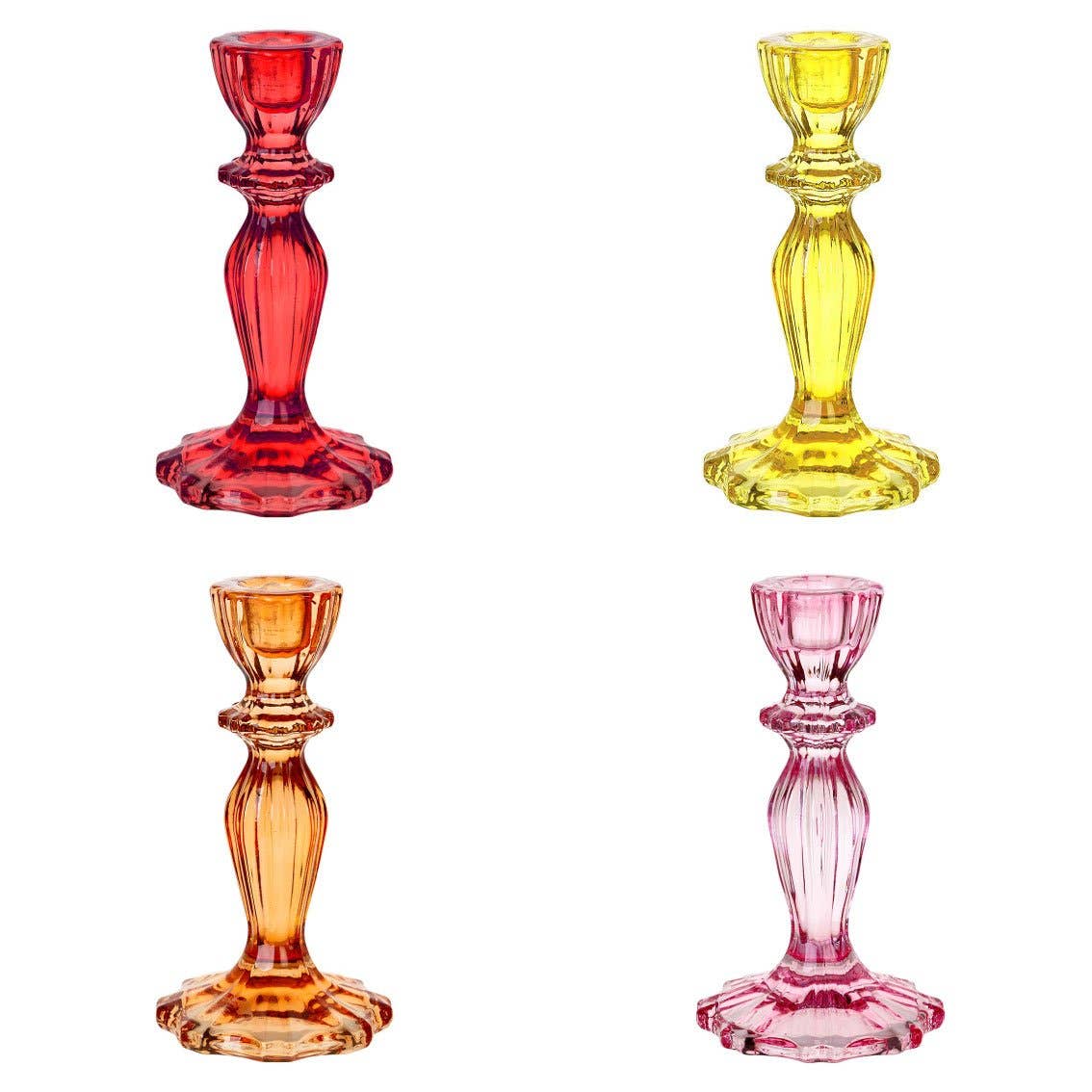 Glass Candlesticks Medium