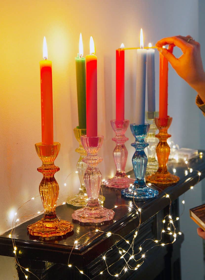 Green & Blue Taper Candles