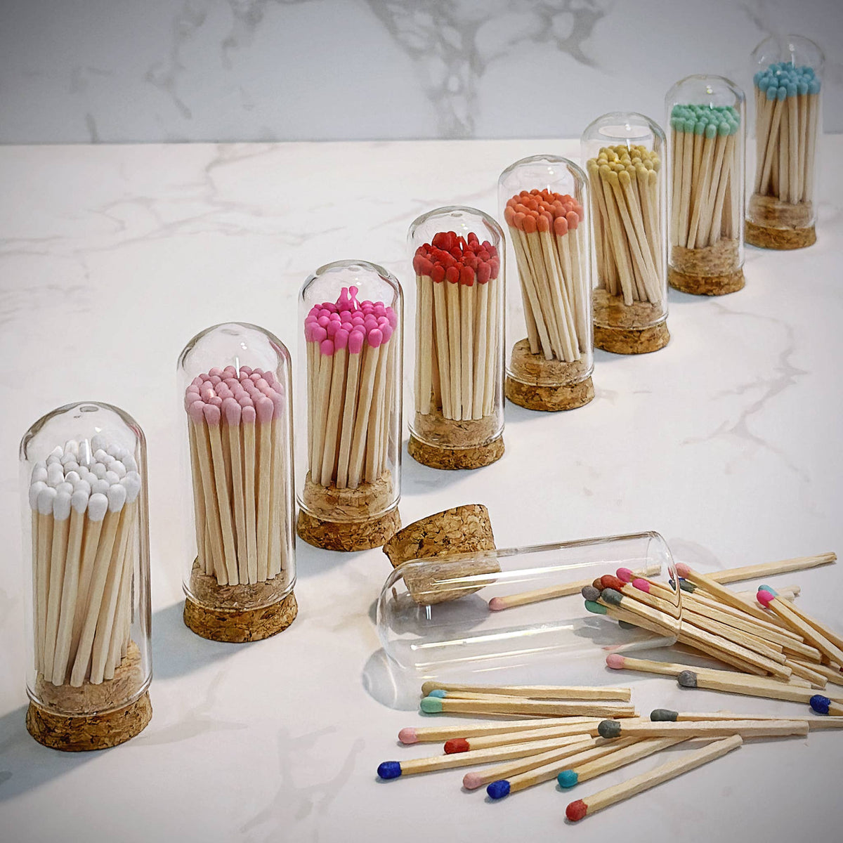 2" Matches in Jar  -Rainbow