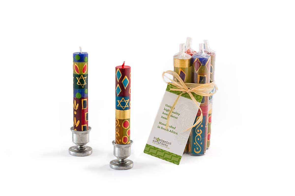 4 Judaica Shabbat Candles (4hr burn) JUD4T4